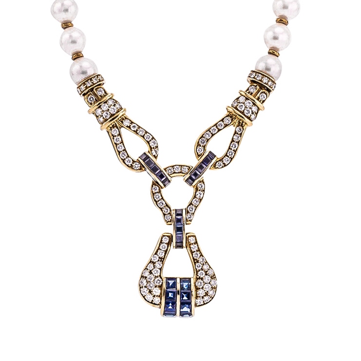 <sup>de</sup>Boulle Estate Collection Deco Style Drop Necklace