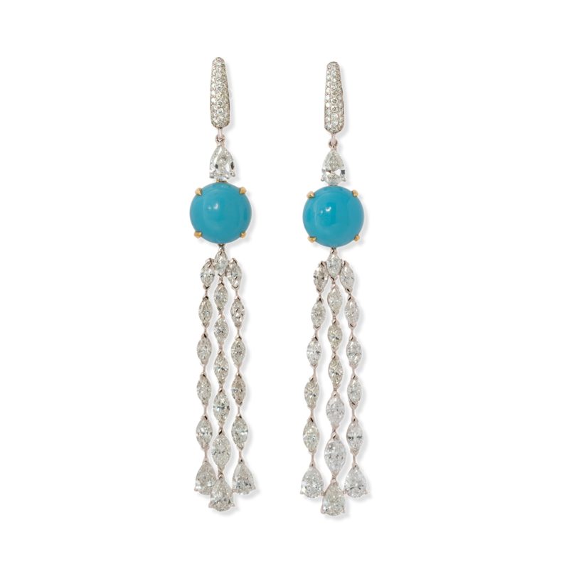 <sup>de</sup>Boulle High Jewelry Collection Turquoise Earrings