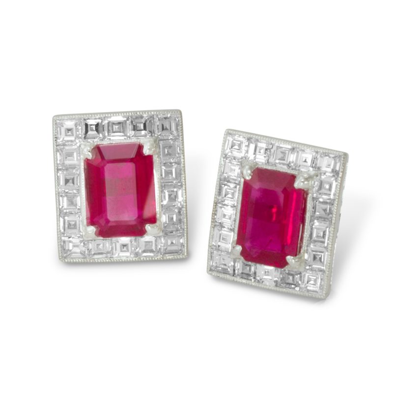 <sup>de</sup>Boulle Collection Ruby and Diamond Earrings