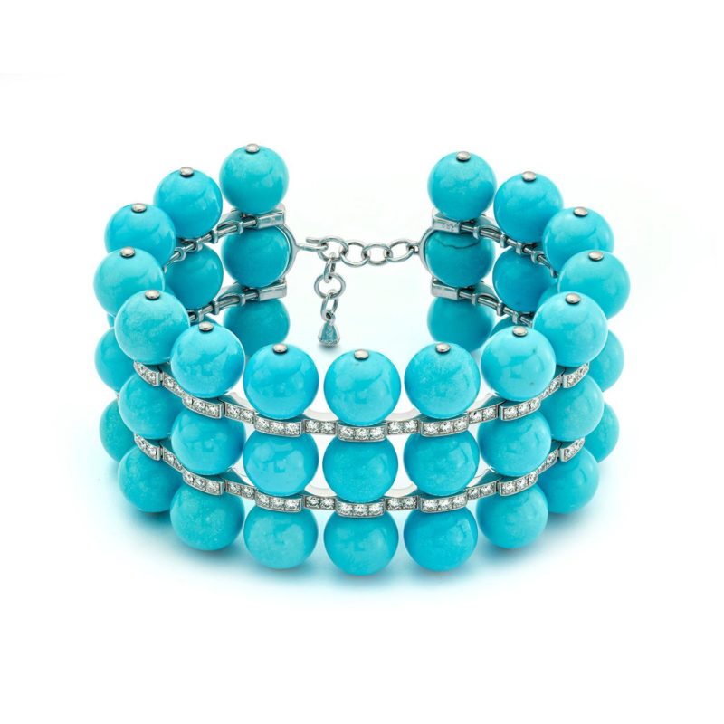 <sup>de</sup>Boulle Collection Turquoise Beaded Cuff