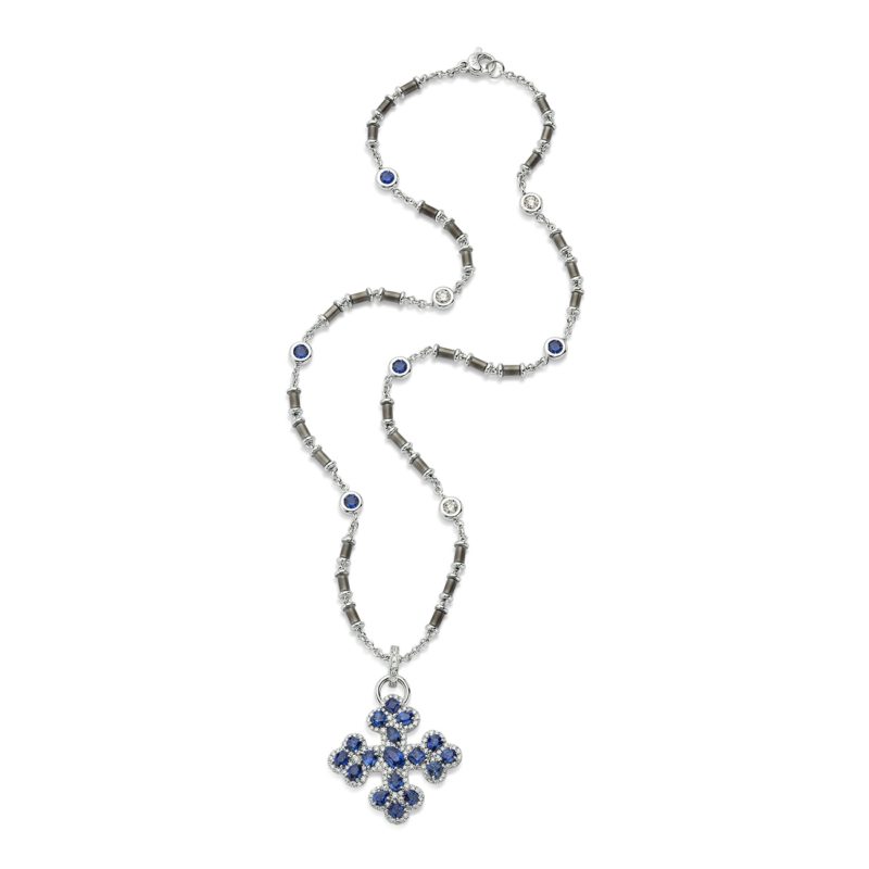 <sup>de</sup>Boulle Collection Sapphire Cross Necklace