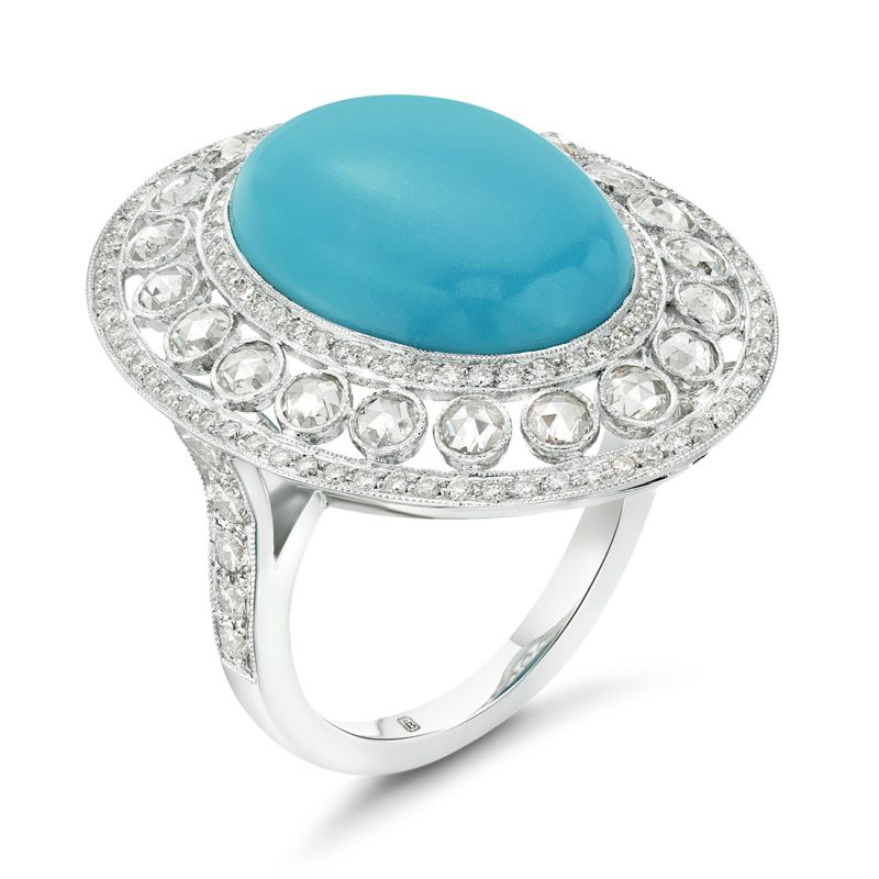 <sup>de</sup>Boulle Collection Turquoise and Diamond Ring