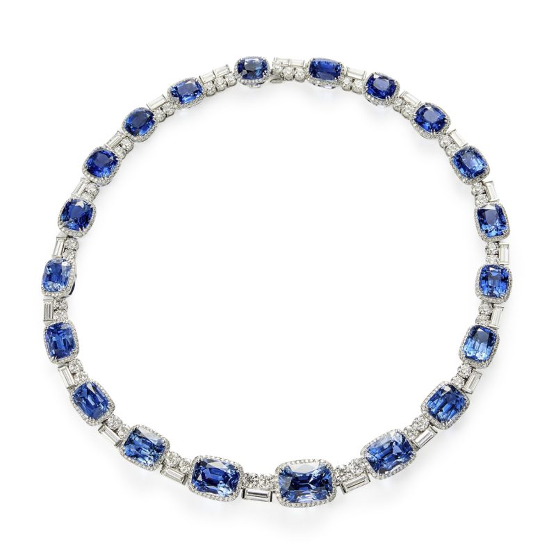 deBoulle High Jewelry Collection Blue Velvet Choker