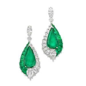 <sup>de</sup>Boulle High Jewelry Collection Emerald and Diamond Earrings