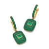<sup>de</sup>Boulle Collection Emerald Pavé Dangle Huggie Earrings