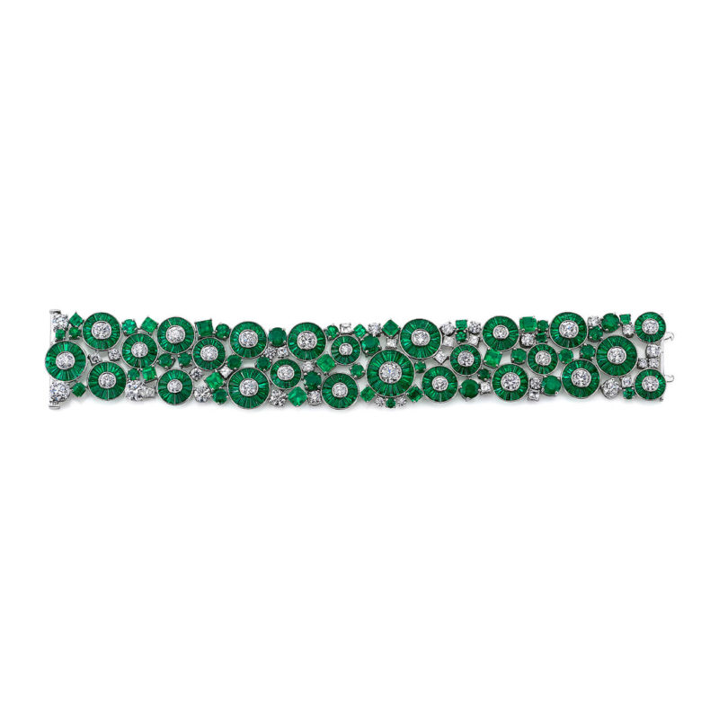 <sup>de</sup>Boulle High Jewelry Collection Emerald and Diamond Bracelet